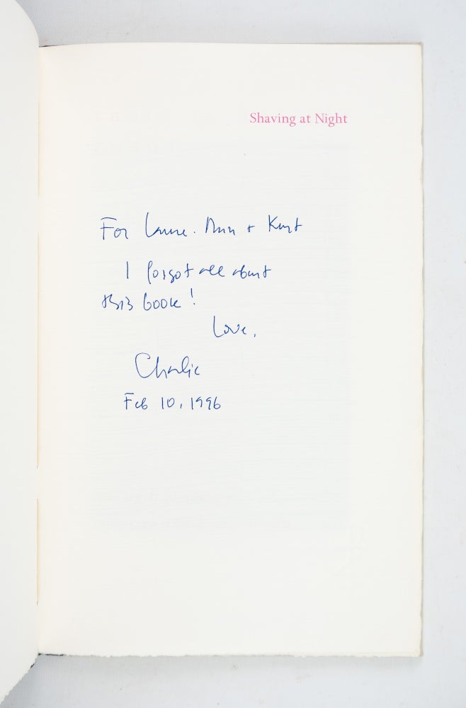 (ST20338-115) SHAVING AT NIGHT. CHARLES. SIEGL SIMIC, HELEN