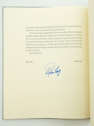 LORD JOHN SIGNATURES. AUTOGRAPHS, STEPHEN KING, LORD JOHN PRESS, Introduction.