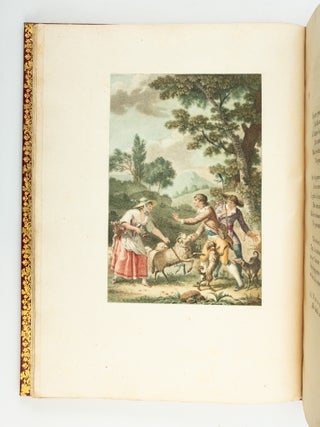 GALAT&Eacute;E, ROMAN PASTORAL; IMIT&Eacute; DE CERVANTES . . . &Eacute;DITION ORN&Eacute;E DE. 18TH CENTURY COLOR PRINTING, JEAN-PIERRE CLARIS DE FLORIAN.