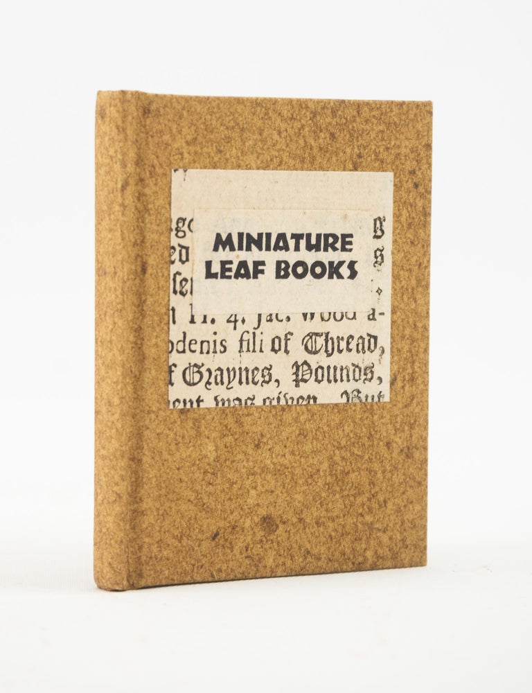 (ST20505-13) MINIATURE LEAF BOOKS. LEAF BOOK, PETER THOMAS, MINIATURE BOOKS