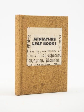 MINIATURE LEAF BOOKS. LEAF BOOK, PETER THOMAS, MINIATURE BOOKS.