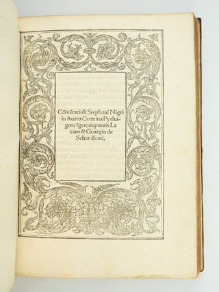 ELEGANTISSIME È GRAECO AUTHORUM SUBDITORUM TRANSLATIONES, UIDELICET. PHILOSTRATI ICONES. PYTHAGORAE CARMEN AUREUM ATHENAEI COLLECTANEA MUSONII PHILOSOPHI TYRII DE PRINCIPE OPTIMO ISOCRATIS DE REGIS MUNERIBUS ORATIO, & ALIA MULTA SCITU DIGNISS.