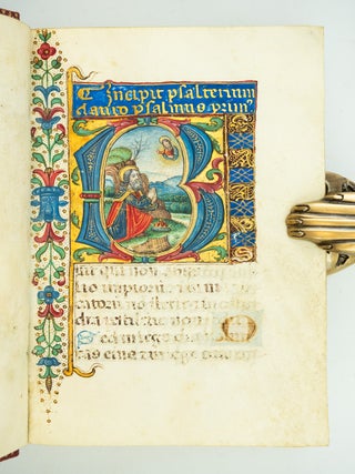 TEXT IN LATIN. WITH TWO A RENAISSANCE ILLUMINATED VELLUM MANUSCRIPT PSALTER.