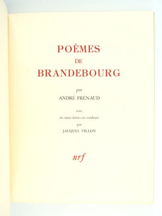 POÈMES DE BRANDEBOURG.