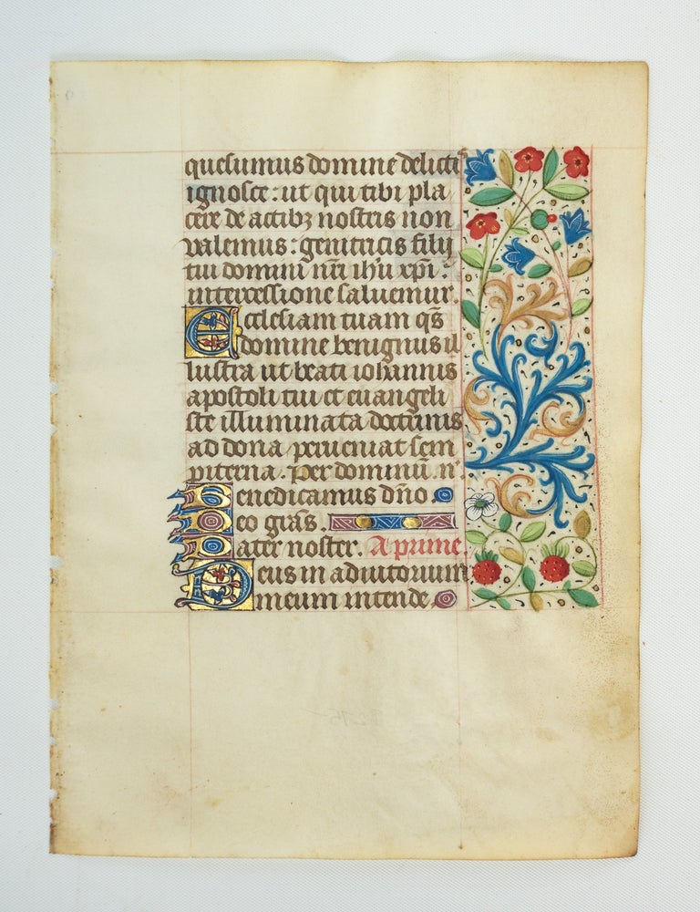 (ST20810B) TEXT IN LATIN AND/OR FRENCH. OFFERED INDIVIDUALLY LOVELY MEDIEVAL VELLUM...