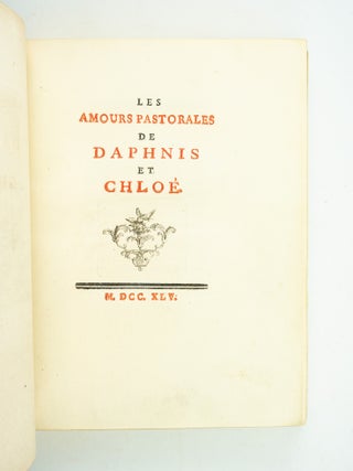 LES AMOURS PASTORALES DE DAPHNIS ET CHLO&Eacute;.