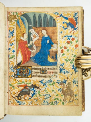 USE OF ANGERS. A MEDIEVAL ILLUMINATED VELLUM MANUSCRIPT BOOK OF HOURS.