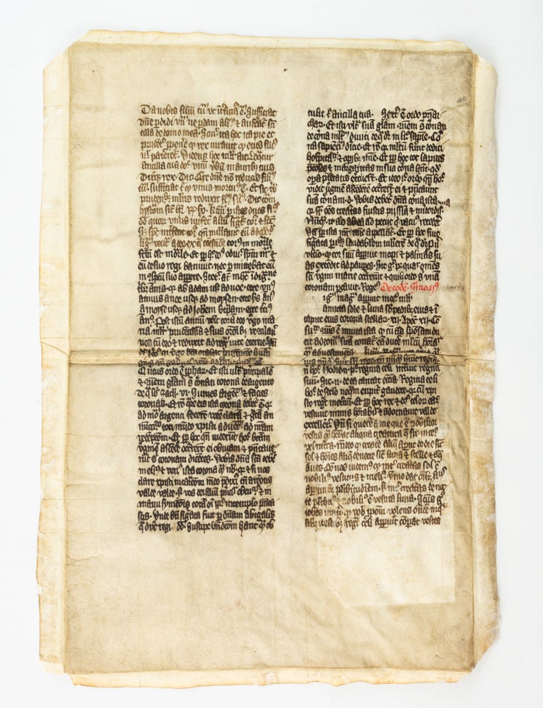 (ST20837e) TEXT FROM A BOOK OF SERMONS. RECOVERED FROM A. BINDING A MEDIEVAL ILLUMINATED...