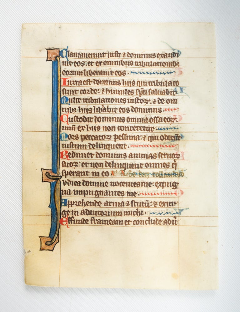 (ST20846B) FROM A PSALTER-HOURS IN LATIN. OFFERED INDIVIDUALLY MEDIEVAL ILLUMINATED...