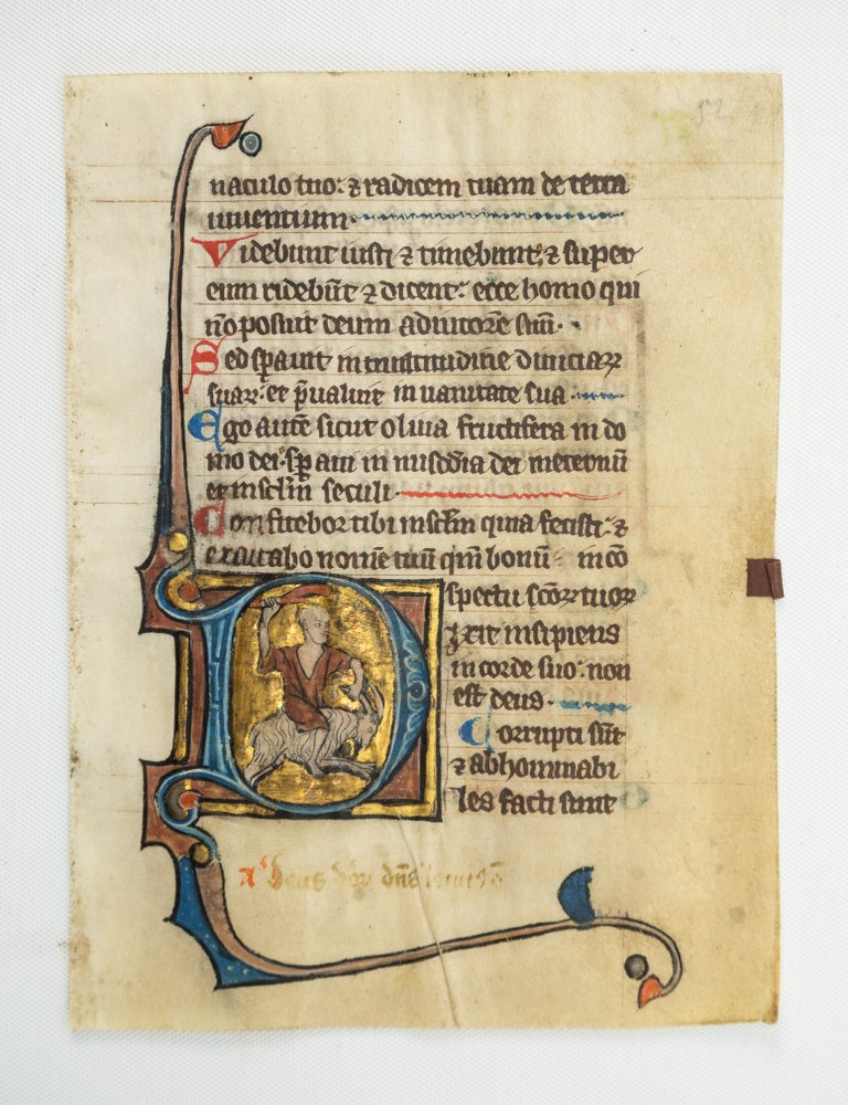(ST20846G) FROM A PSALTER-HOURS IN LATIN. OFFERED INDIVIDUALLY MEDIEVAL ILLUMINATED...