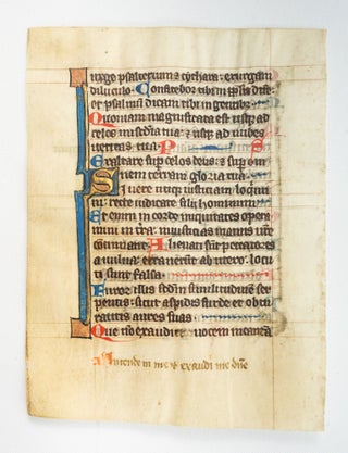 FROM A PSALTER-HOURS IN LATIN.