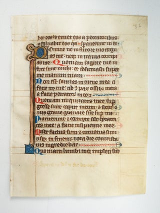 FROM A PSALTER-HOURS IN LATIN.