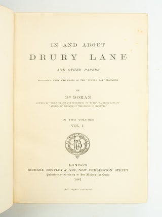 IN AND ABOUT DRURY LANE AND OTHER PAPERS, REPRINTED FROM THE PAGES OF THE 'TEMPLE BAR' MAGAZINE.