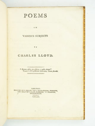 POEMS ON VARIOUS SUBJECTS.