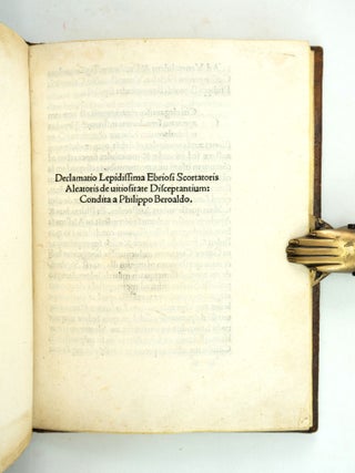 DECLAMATIO LEPIDISSIMA EBRIOSI SCORTATORIS ALEATORIS DE VITIOSITATE DISCEPTANTIUM.