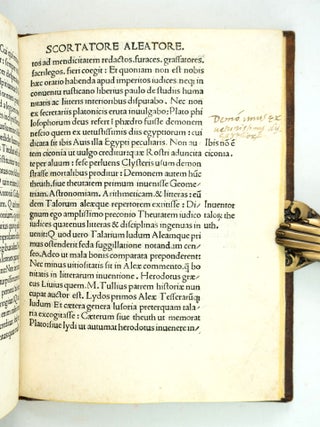DECLAMATIO LEPIDISSIMA EBRIOSI SCORTATORIS ALEATORIS DE VITIOSITATE DISCEPTANTIUM.