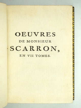 OEUVRES DE M. SCARRON EN VII TOMES.