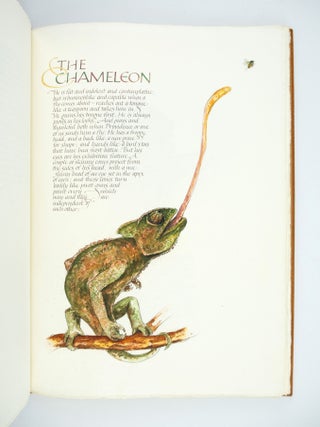 A MARK TWAIN BESTIARY. EXCERPTS FROM FOLLOWING THE EQUATOR. MODERN ILLUMINATED MANUSCRIPT ON PAPER, SAMUEL L. CLEMENS.