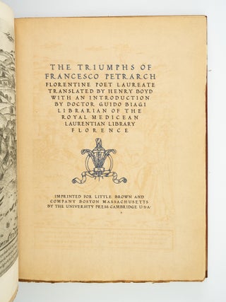 THE TRIUMPHS OF FRANCESCO PETRARCH.