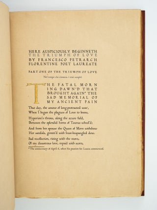 THE TRIUMPHS OF FRANCESCO PETRARCH.