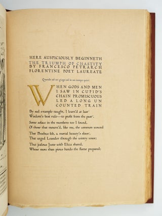 THE TRIUMPHS OF FRANCESCO PETRARCH.