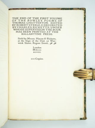 THE ROWLEY POEMS.