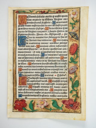 TEXT IN LATIN. VELLUM PRINTING - 16TH CENTURY, TWO LEAVES FROM.