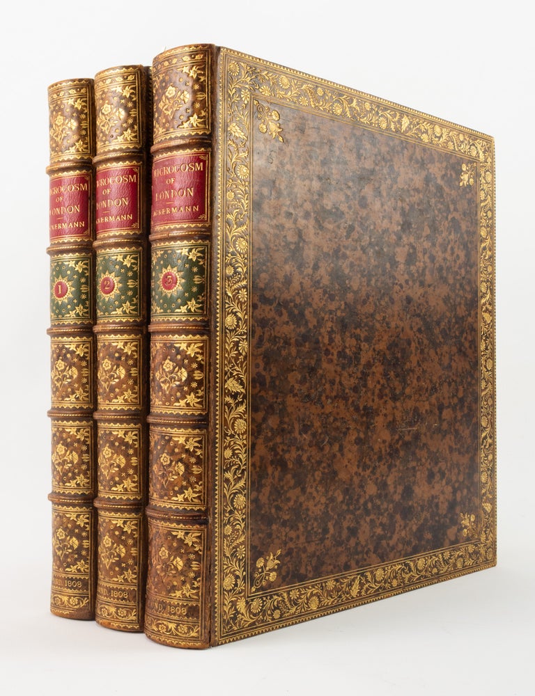 (ST20974) MICROCOSM OF LONDON. COLOR PLATE BOOKS, BINDINGS - RIVIERE, SON