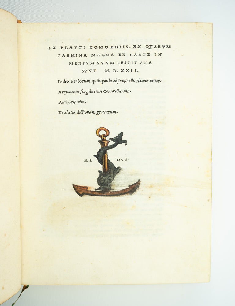 (ST20985) EX PLAUTI COMOEDIIS XX QUARUM CARMINA MAGNA EX PARTE IN MENSUM SUUM RESTITUTA...