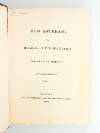DON ESTEBAN; OR, MEMOIRS OF A SPANIARD.