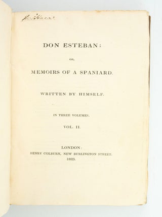 DON ESTEBAN; OR, MEMOIRS OF A SPANIARD.