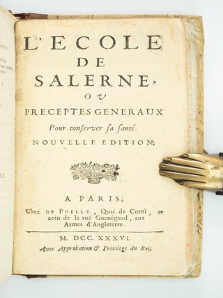 VADE-MECUM MEDICUM. [bound between] PERCY, PIERRE-FRAN&Ccedil;OIS. MANUEL DU CHIRURGIEN-D'ARM&Eacute;E, OU INSTRUCTION DE CHIRURGIE-MILITAIRE. [and] [SCHOOL OF SALERNO]. L'ECOLE DE SALERNE OU PRECEPTES GENEREAUX POUR CONSERVER SA SANT&Eacute;.