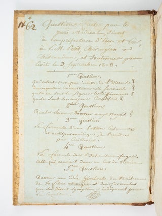 VADE-MECUM MEDICUM. [bound between] PERCY, PIERRE-FRAN&Ccedil;OIS. MANUEL DU CHIRURGIEN-D'ARM&Eacute;E, OU INSTRUCTION DE CHIRURGIE-MILITAIRE. [and] [SCHOOL OF SALERNO]. L'ECOLE DE SALERNE OU PRECEPTES GENEREAUX POUR CONSERVER SA SANT&Eacute;.