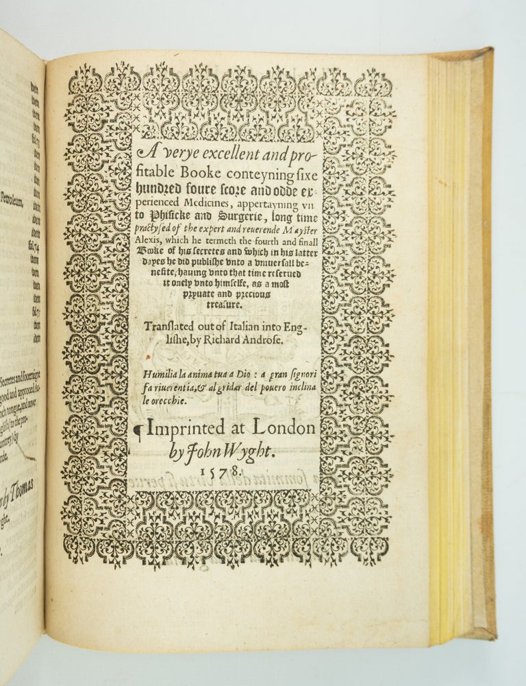 (ST21032) THE SECRETES OF THE REVEREND MAISTER ALEXIS OF PIEDMONT . . . NEWLIE CORRECTED...