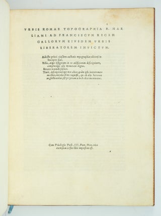 URBIS ROMAE TOPOGRAPHIA.