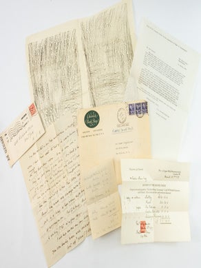A SUBSTANTIAL MANUSCRIPT LETTER FROM T. J. COBDEN-SANDERSON, WITH ORIGINAL DOVES PRESS RECEIPT. DOVES PRESS, T. J. COBDEN-SANDERSON.
