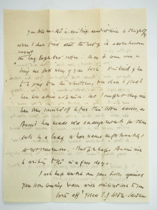 A SUBSTANTIAL MANUSCRIPT LETTER FROM T. J. COBDEN-SANDERSON, WITH ORIGINAL DOVES PRESS RECEIPT AND FOUR PAGES OF RUBBINGS FOR SPECIAL DOVES BINDINGS.