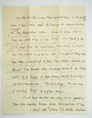 A SUBSTANTIAL MANUSCRIPT LETTER FROM T. J. COBDEN-SANDERSON, WITH ORIGINAL DOVES PRESS RECEIPT AND FOUR PAGES OF RUBBINGS FOR SPECIAL DOVES BINDINGS.