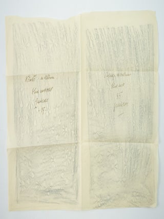 A SUBSTANTIAL MANUSCRIPT LETTER FROM T. J. COBDEN-SANDERSON, WITH ORIGINAL DOVES PRESS RECEIPT AND FOUR PAGES OF RUBBINGS FOR SPECIAL DOVES BINDINGS.