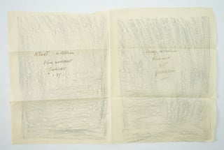 A SUBSTANTIAL MANUSCRIPT LETTER FROM T. J. COBDEN-SANDERSON, WITH ORIGINAL DOVES PRESS RECEIPT AND FOUR PAGES OF RUBBINGS FOR SPECIAL DOVES BINDINGS.