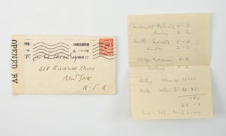 A SUBSTANTIAL MANUSCRIPT LETTER FROM T. J. COBDEN-SANDERSON, WITH ORIGINAL DOVES PRESS RECEIPT AND FOUR PAGES OF RUBBINGS FOR SPECIAL DOVES BINDINGS.