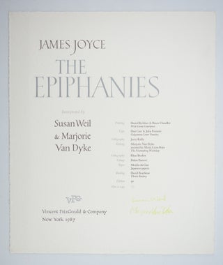 THE EPIPHANIES. INTERPRETED BY SUSAN WEIL & MARJORIE VAN DYKE.